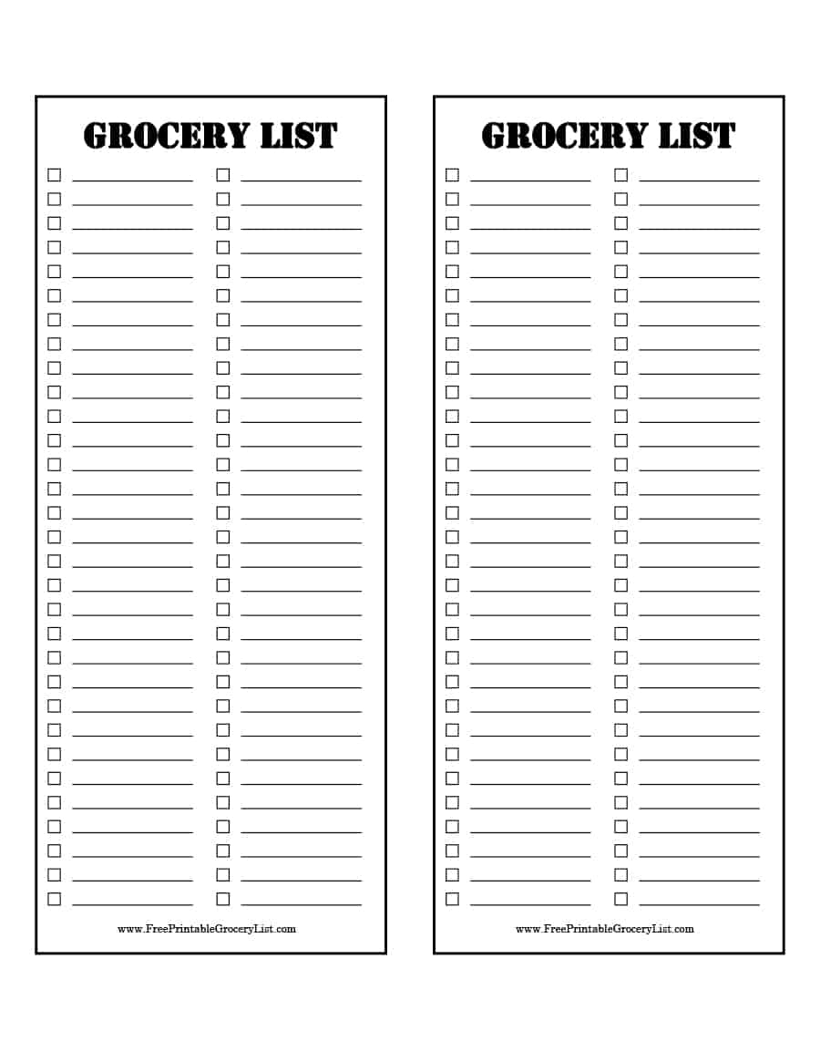 001 Printable Shopping List Template Grocery ~ Ulyssesroom - Free Printable Shopping List