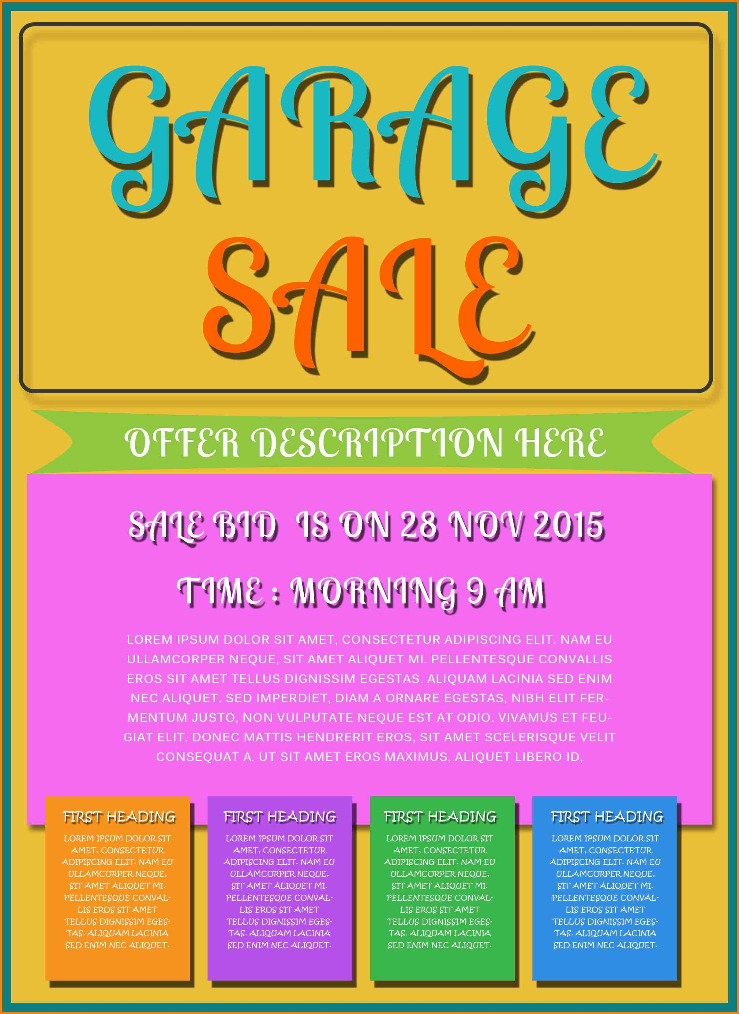 003 Garage Sale Flyer Template Free Printable Flyers Templates - Create Free Printable Flyer