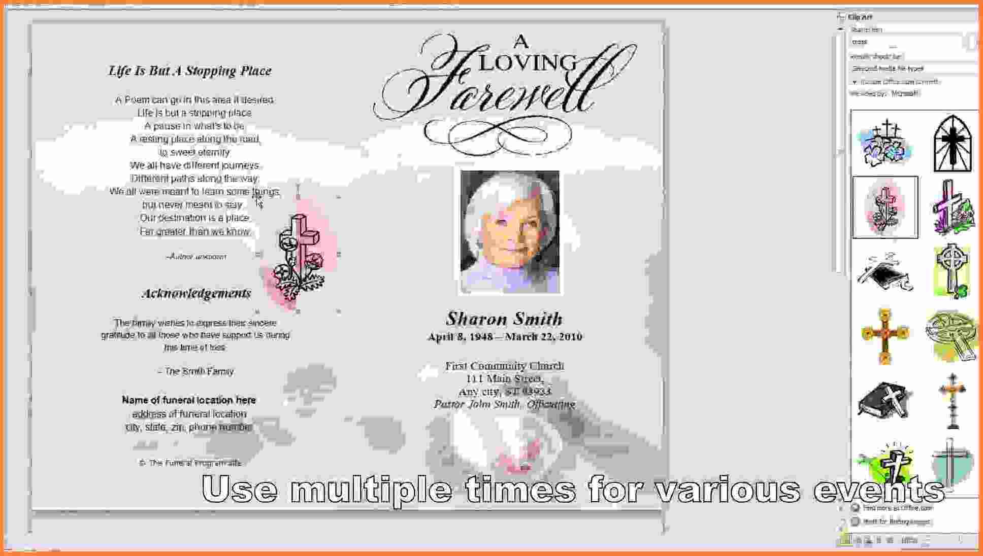 006 Template Ideas Free Printable Funeral Program Memorial Card For - Free Printable Funeral Prayer Card Template