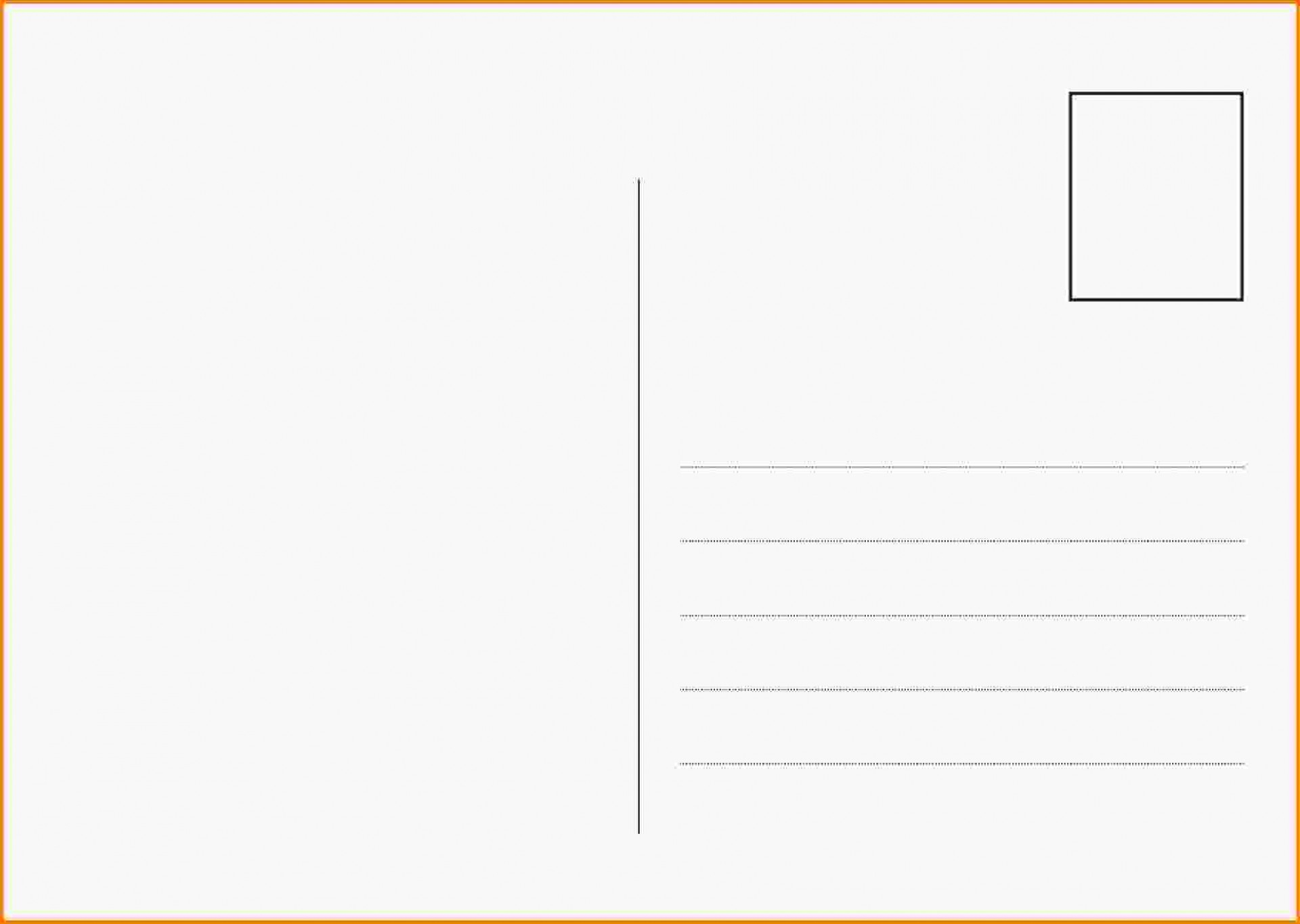 Printable Blank Postcard Template