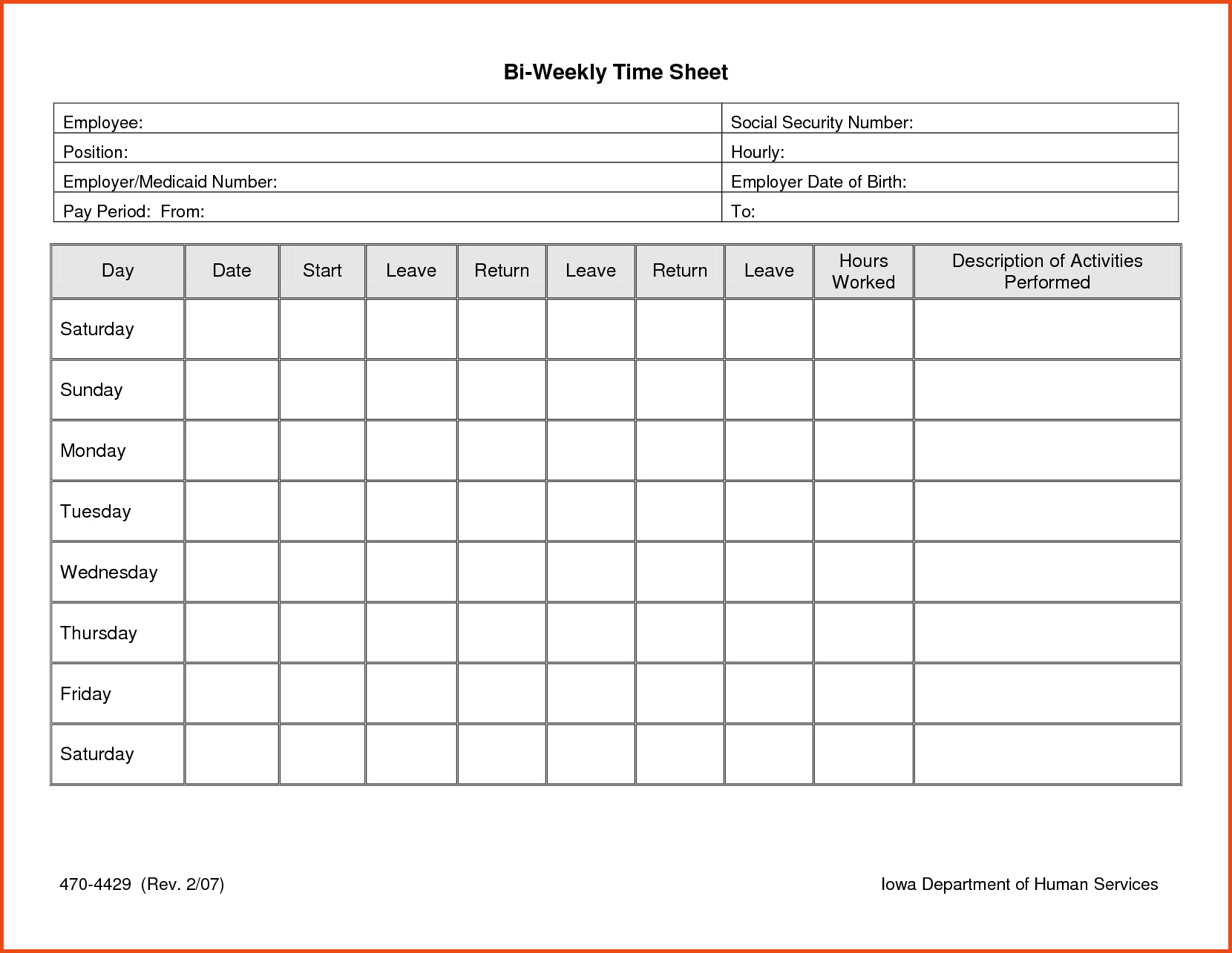Weekly Employee Time Sheet Good To Know Pinterest Timesheet
