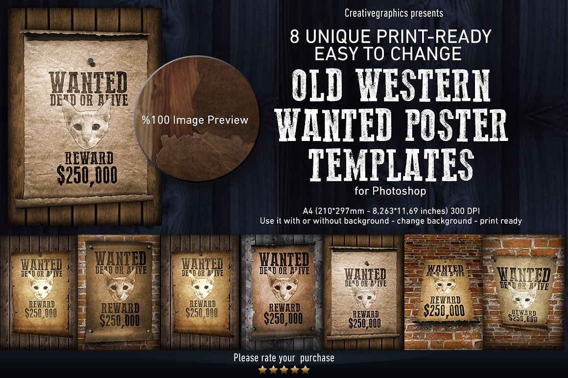 015 Old Western Wanted Poster Templates - Free Printable Wanted Poster Old West
