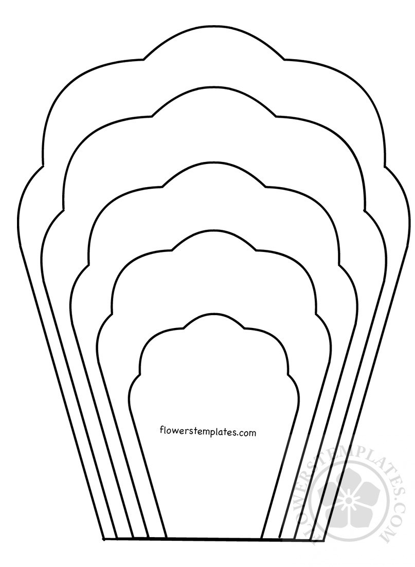 018 Paper Flower Templates Free Template Ideas Rose ~ Ulyssesroom - Free Printable Paper Flower Templates