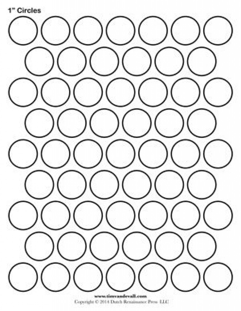 1 Inch Circle Template Printable And Many Other Sizes! | Bottle Cap - Free Printable Cabochon Templates