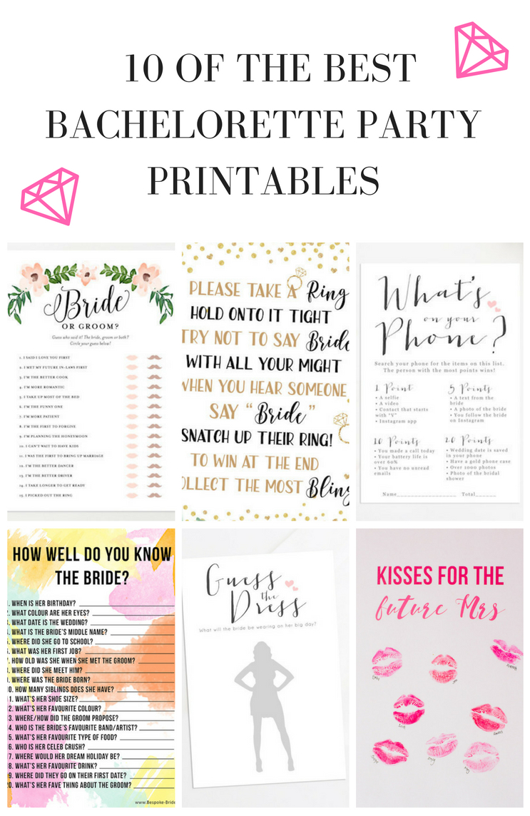 10 Bachelorette Party And Bridal Shower Games &amp;amp; Free Printables - Free Printable Bachelorette Party Games