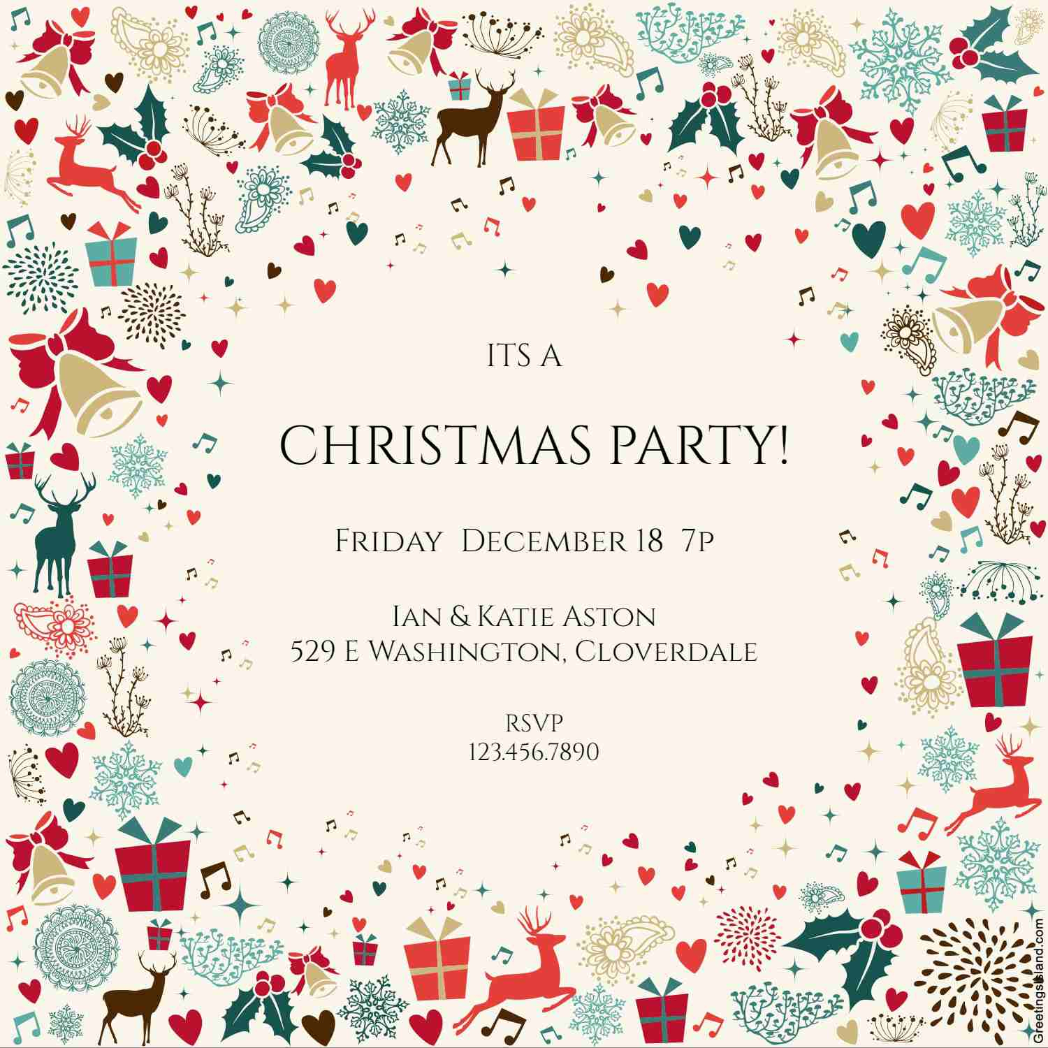 10 Free Christmas Party Invitations That You Can Print - Free Printable Christmas Invitations