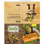 10 Free Shrek Party Printable: Invitation, Games, Party Hat, Etc.   Free Printable Shrek Birthday Invitations