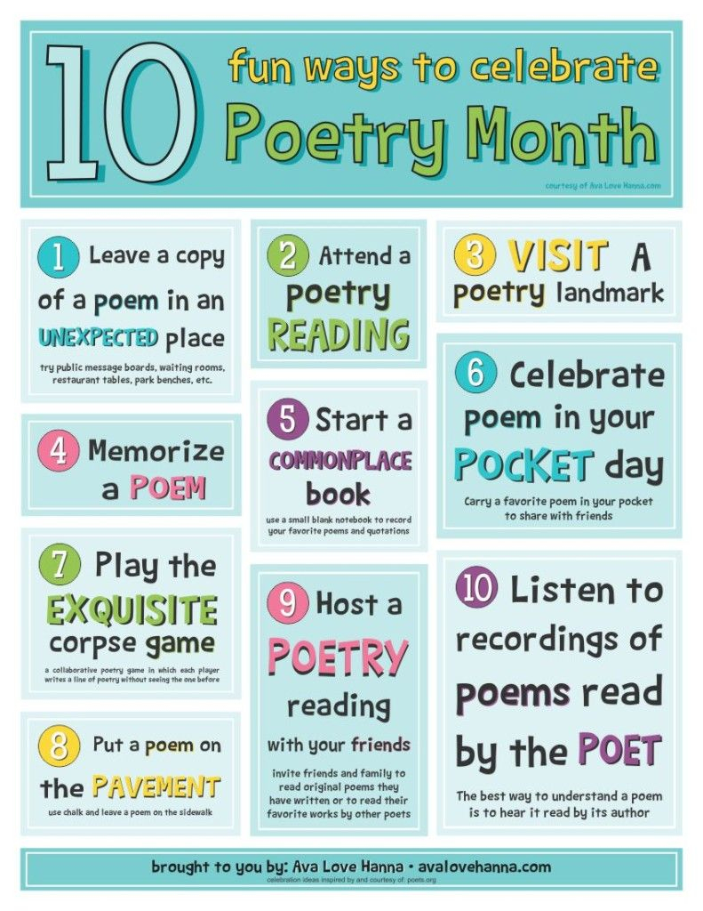 10 Fun Ideas For Celebrating Poetry Month With Kids And A Free - Free Printable Poetry Posters