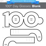 100Th Day Of School Glasses: Blank   Wearables | Classcrown   100Th Day Of School Printable Glasses Free