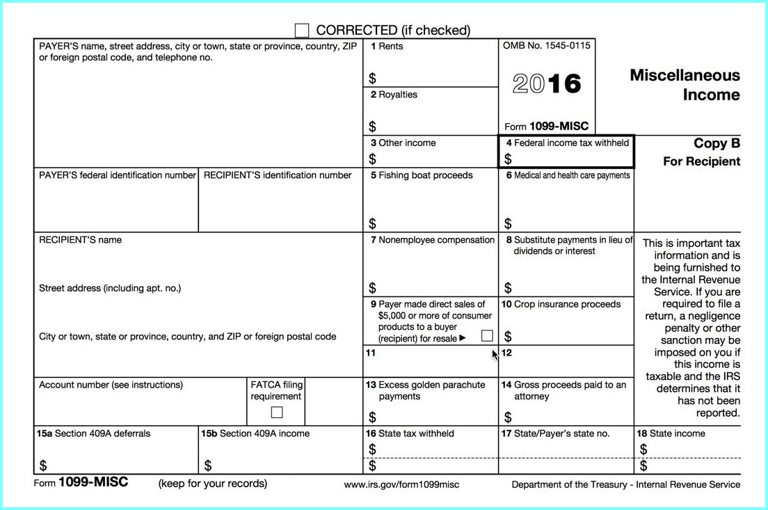 1099 Form 2015 Printable - Form : Resume Examples #eqwg1Av4Dk - Free Printable 1099 Form 2016