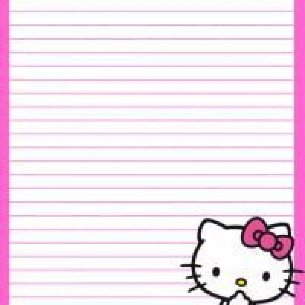 12 Best Photos Of Hello Kitty Printable Stationery Paper - Free - Free Printable Hello Kitty Stationery