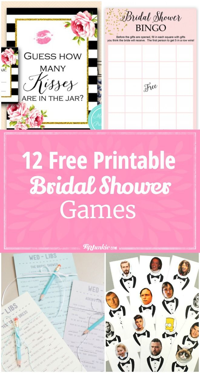 12 Free Printable Bridal Shower Games | Party Time | Pinterest - How Many Kisses Game Free Printable