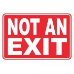 12 In. X 8 In. Plastic Not An Exit Sign Pse 0091   The Home Depot   Free Printable Not An Exit Sign