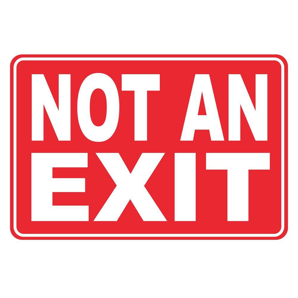12 In. X 8 In. Plastic Not An Exit Sign-Pse-0091 - The Home Depot - Free Printable Not An Exit Sign
