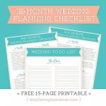 12 Month Wedding Planning Checklist   Free Timeline Printable Pdf   Free Printable Wedding Planner Pdf