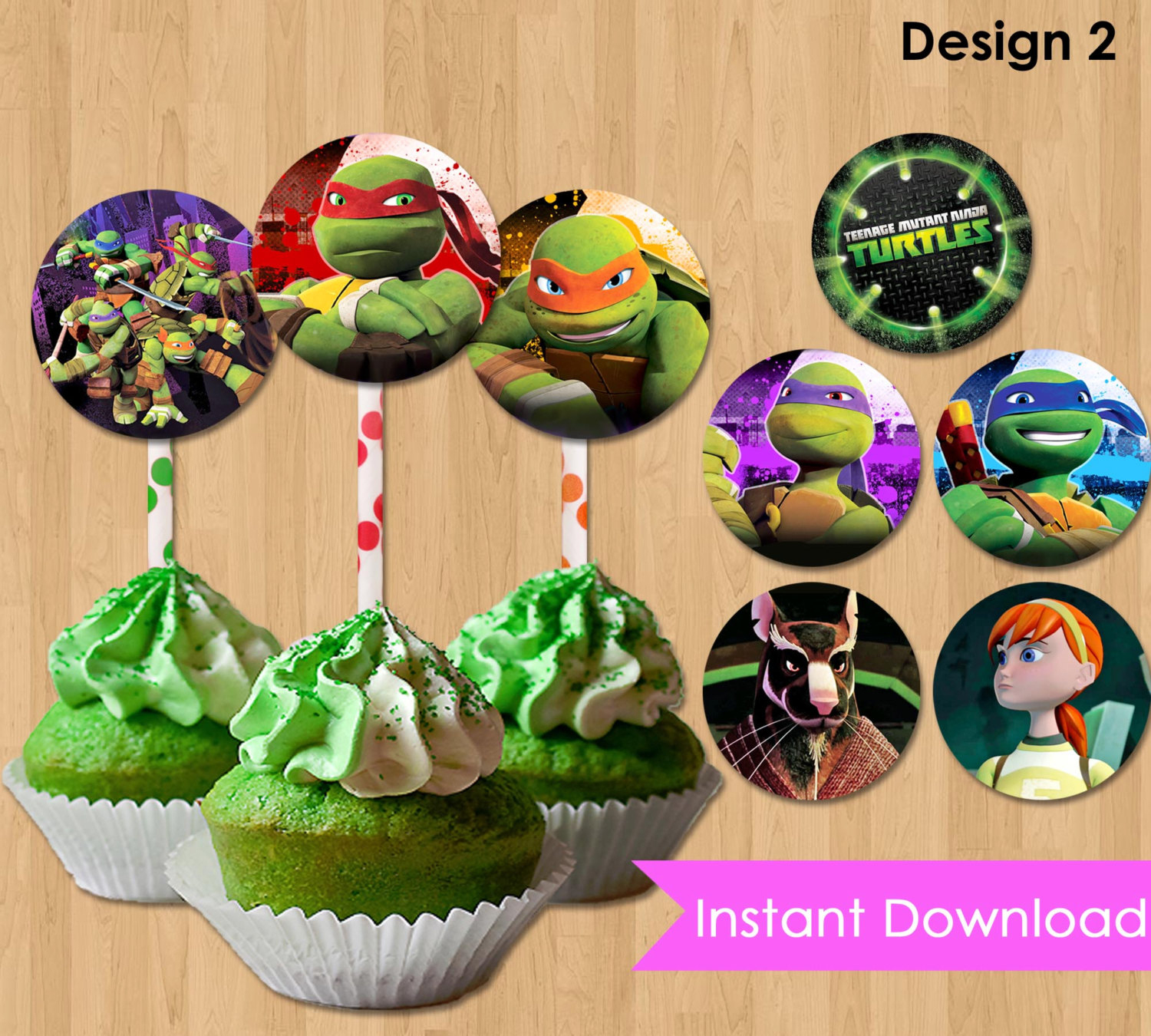 13 Teenage Ninja Turtles Cupcakes Topper Photo - Teenage Mutant - Free Printable Teenage Mutant Ninja Turtle Cupcake Toppers