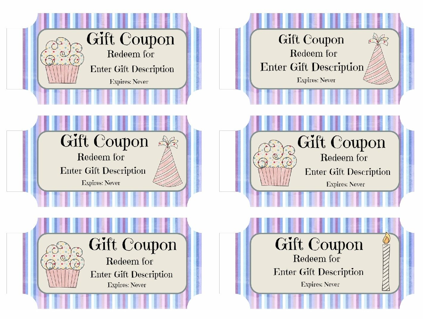 14 Images Of Birthday Coupon Template Printable Free Designs - Free Printable Blank Birthday Coupons