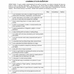 15 Best Images Of Learning Styles Worksheet Printable   Printable   Free Printable Learning Styles Questionnaire