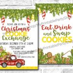 15 Christmas Cookie Exchange Party Invitations • Glitter 'n Spice   Free Christmas Cookie Exchange Printable Invitation