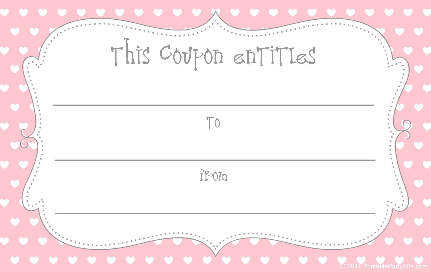 15 Sets Of Free Printable Love Coupons And Templates - Free Printable Love Certificates For Him