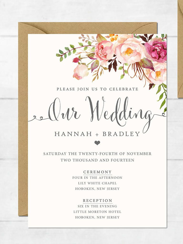 16 Printable Wedding Invitation Templates You Can Diy | Invitation - Free Printable Wedding Invitations With Photo