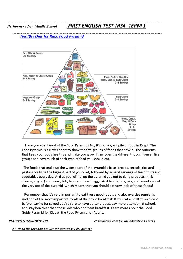 18 Free Esl Food Pyramid Worksheets - Free Printable Food Pyramid