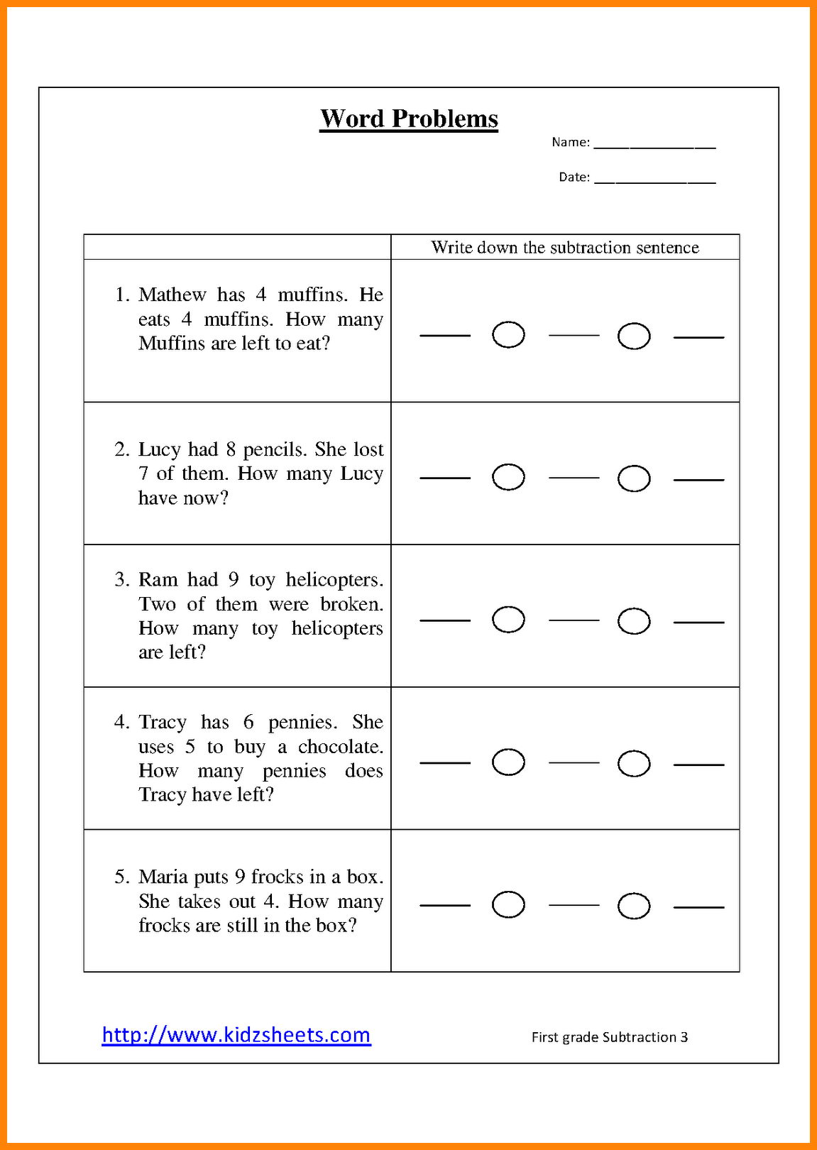 1St Grade Math Worksheets Free Word Problems Download Them And Try - Free Printable Math Worksheets Word Problems First Grade