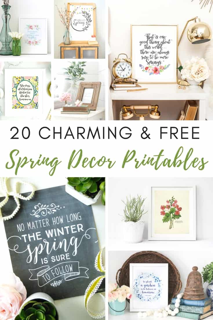 20 Free And Charming Spring Decor Printables - Shabbyfufu - Free Printable Decor