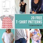 20 Free T Shirt Patterns You Can Print + Sew At Home   It's Always   Free Printable Plus Size Sewing Patterns