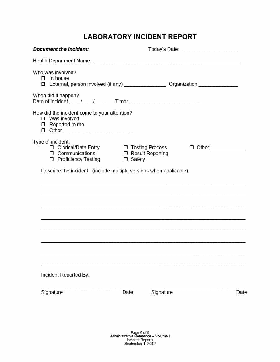 20+ Police Report Template &amp;amp; Examples [Fake / Real] - Template Lab - Free Printable Incident Report Form
