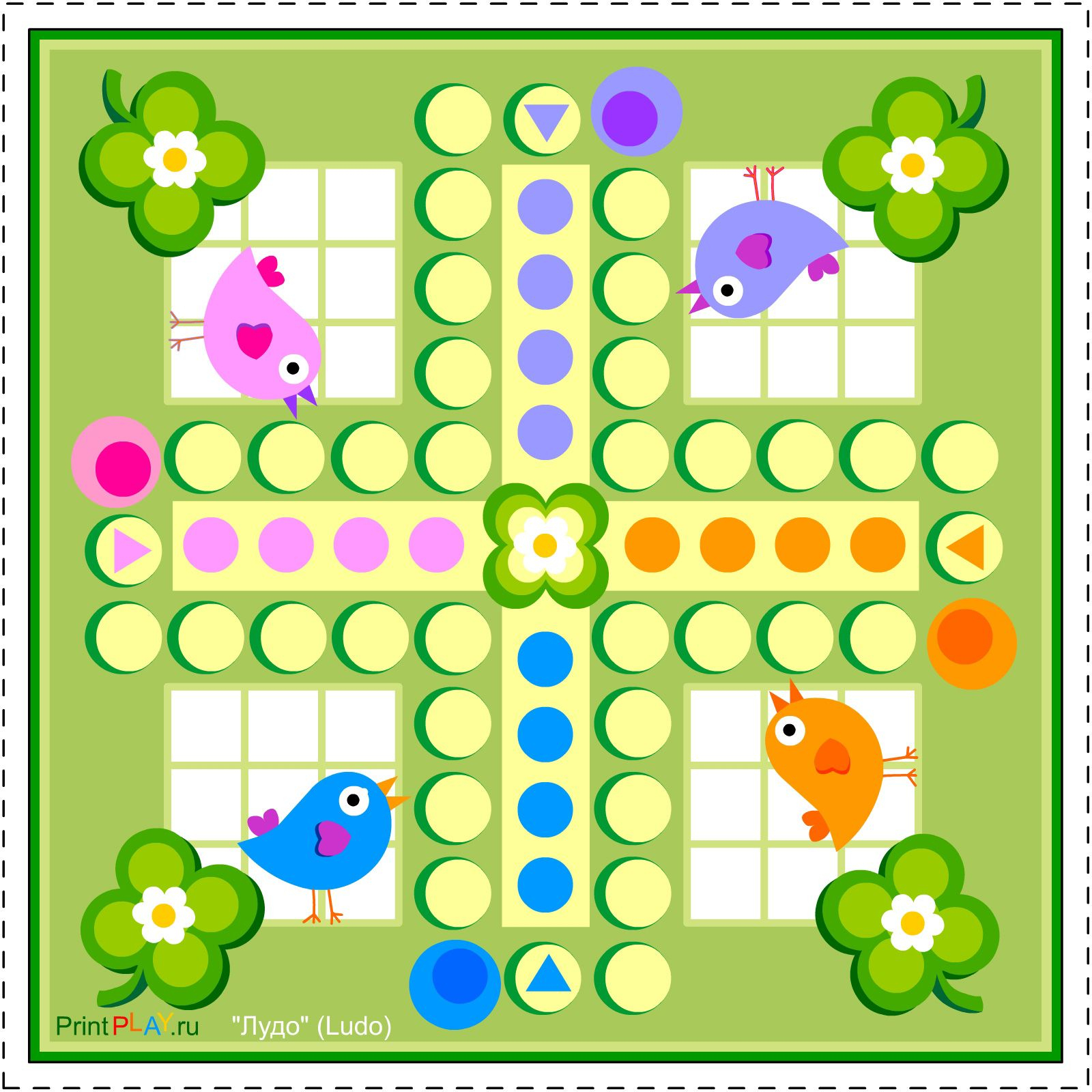 2014-08) Ludo Med Fugle | Jeux | Pinterest | Games, Board Games Et - Free Printable Ludo Board