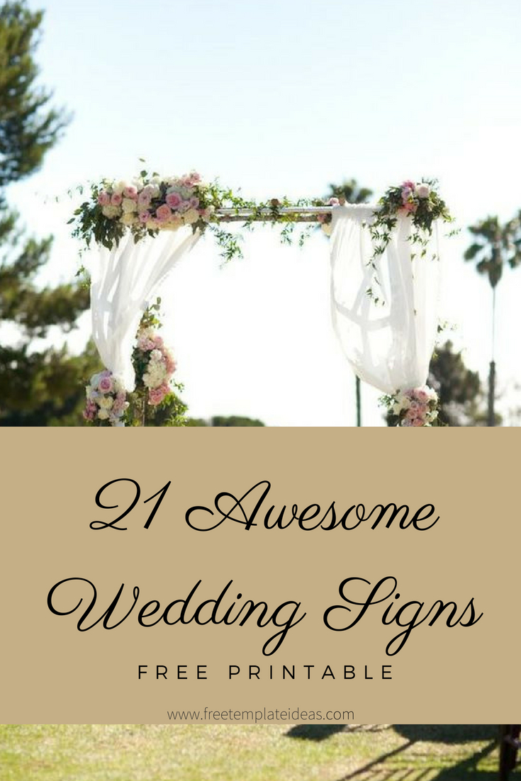 21+ Awesome Free Printable Wedding Signs | Printables Group Board - Free Printable Wedding Decorations