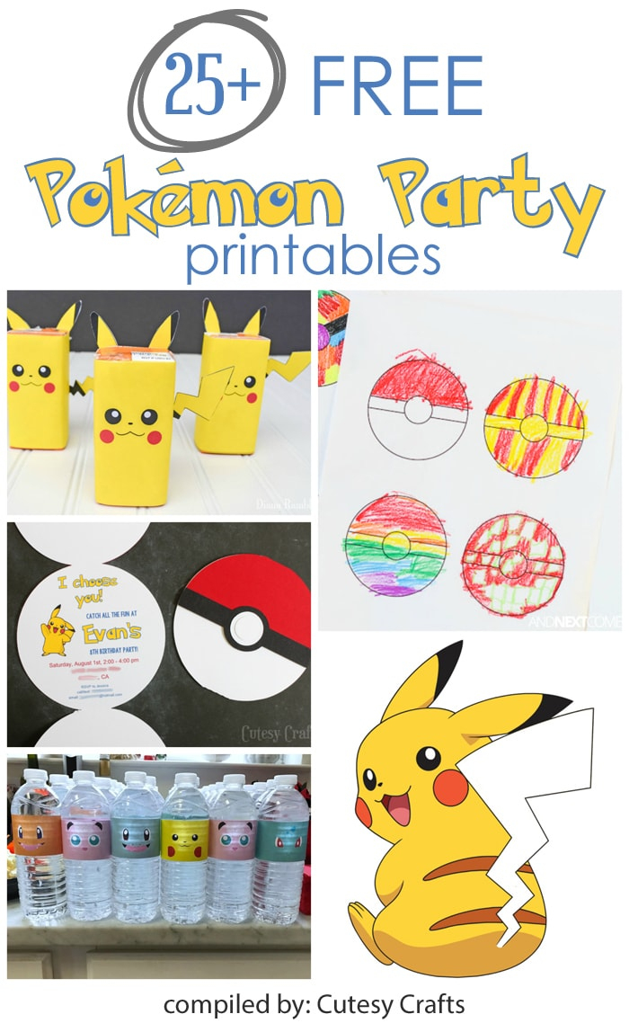 25+ Free Pokemon Party Printables - Cutesy Crafts - Free Printable Pokemon Masks
