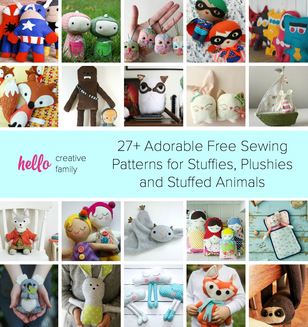 27+ Adorable Sewing Patterns For Stuffies, Plushies, Stuffed Animals - Free Printable Stuffed Animal Patterns