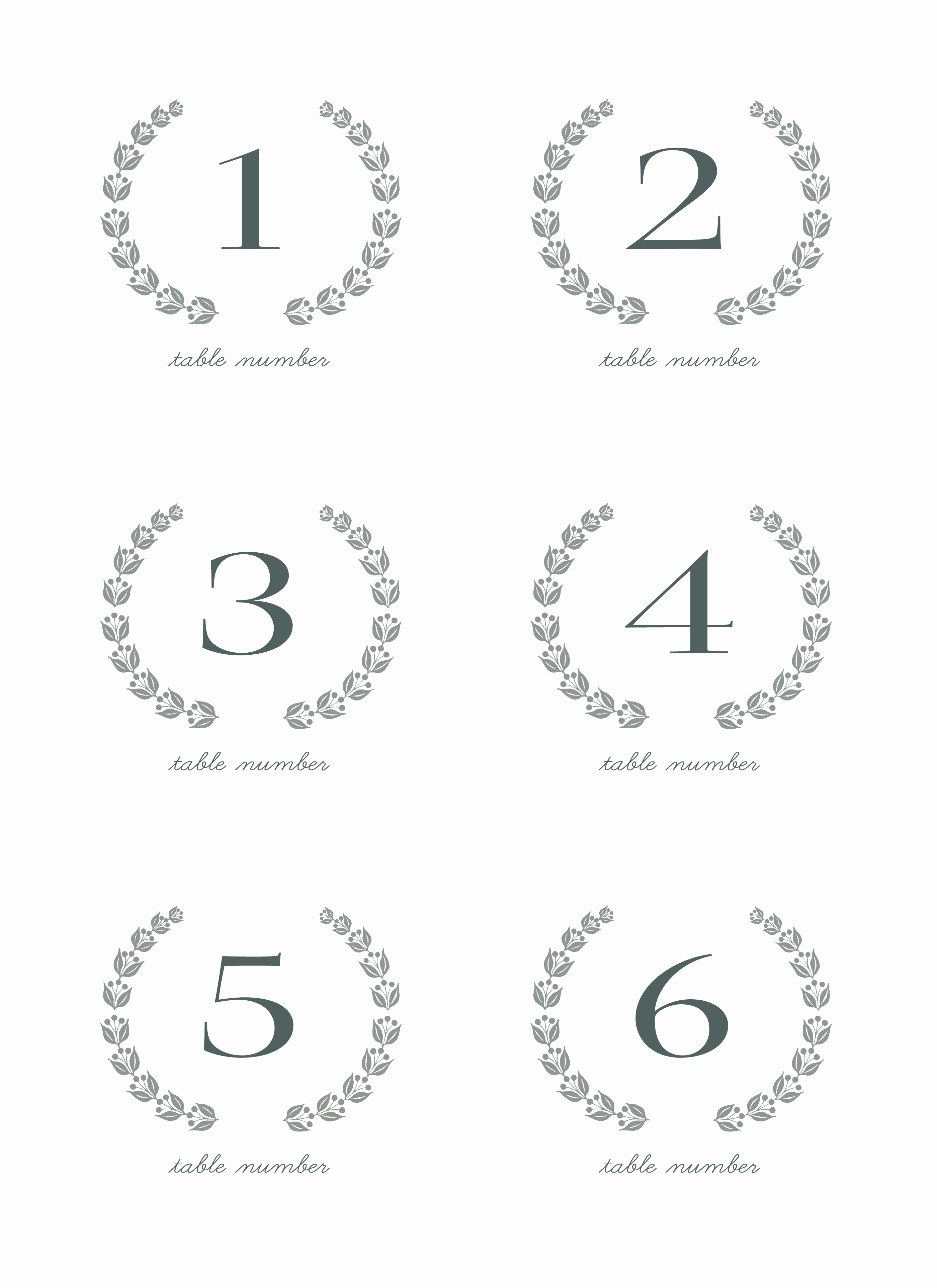 Free Printable Table Numbers 1 20 Free Printable