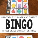 2D Shape + 3D Object Bingo Game | You Clever Monkey   3D Shape Bingo Free Printable