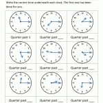 2Nd Grade Math Practice Telling The Time Quarter Past 1.gif (1000   Free Printable Telling Time Worksheets For 1St Grade