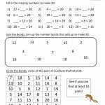 2Nd Grade Math Worksheets Number Bonds To 20 2 | Math Activities   Free Printable Number Bond Template