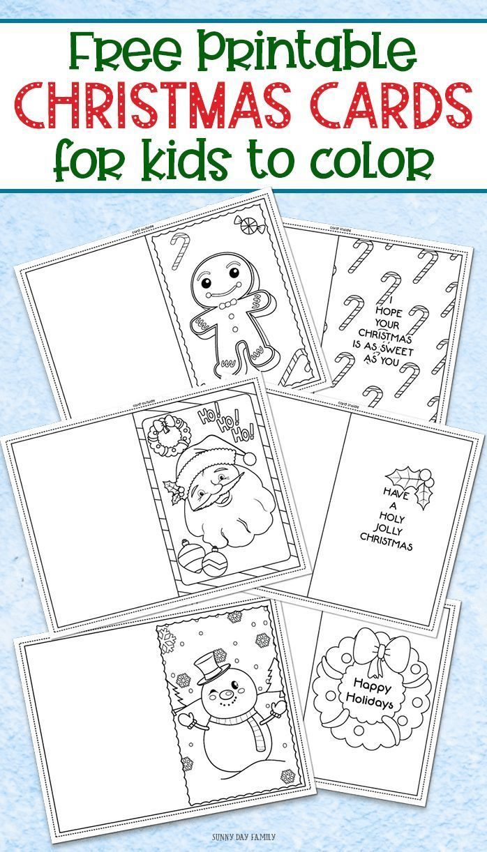 3 Free Printable Christmas Cards For Kids To Color | Inspired - Free Printable Cards To Color