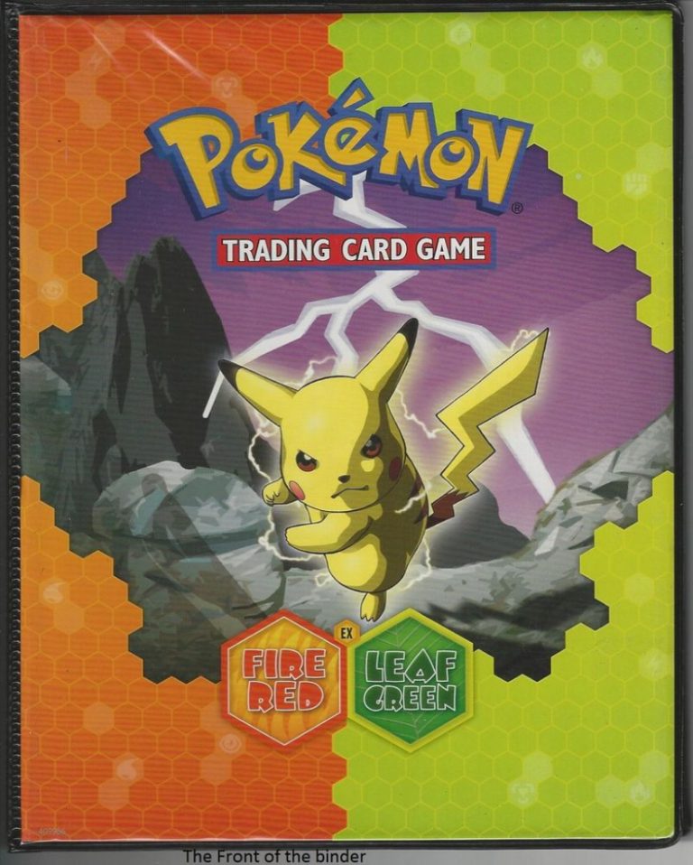 3 Pokemon Leafgreen Firered Card Holder Binder Charizard Back Cover