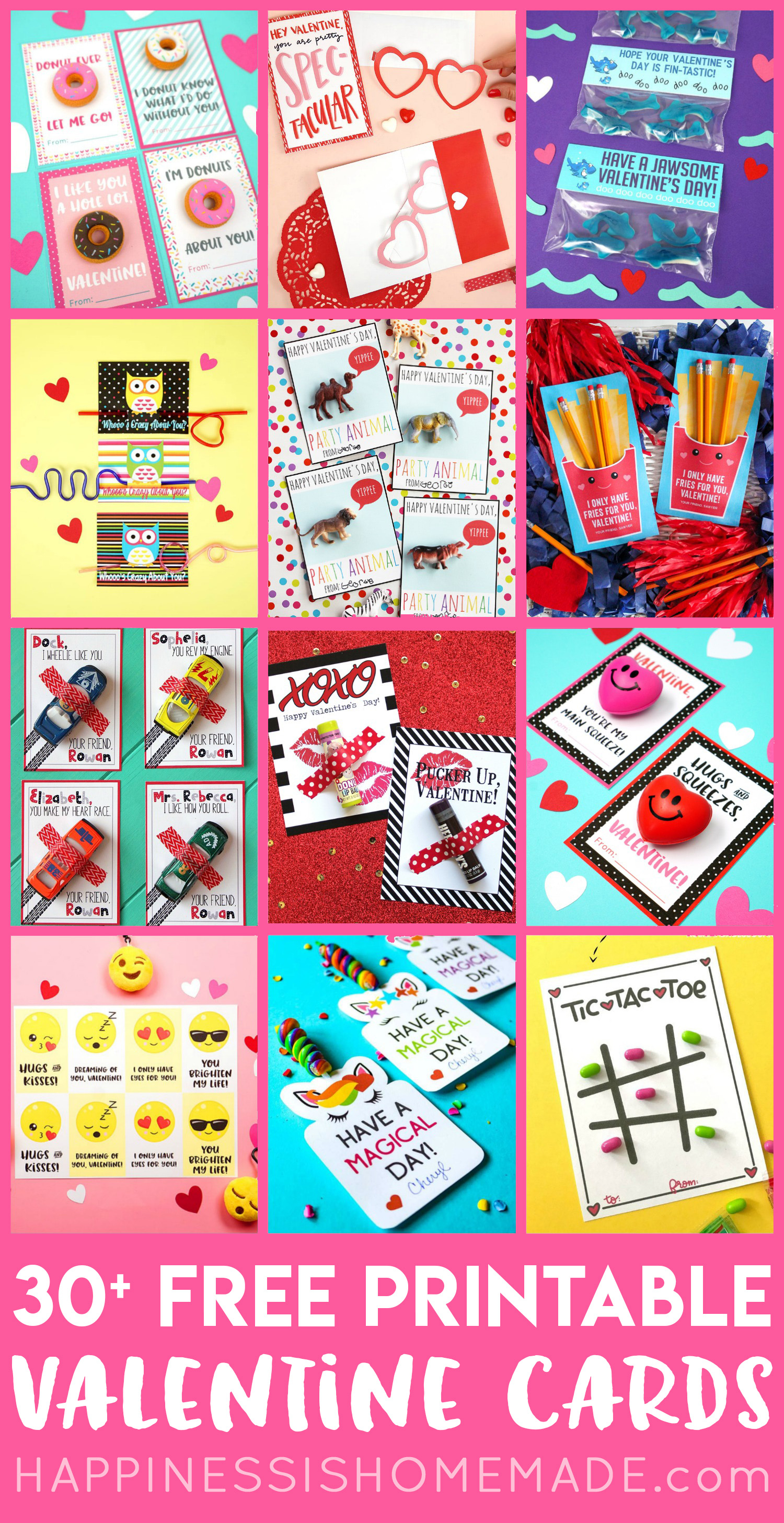 30+ Free Printable Valentine Cards - Happiness Is Homemade - Free Printable Images