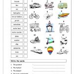 310 Free Esl Means Of Transport Worksheets   Free Printable Transportation Worksheets For Kids