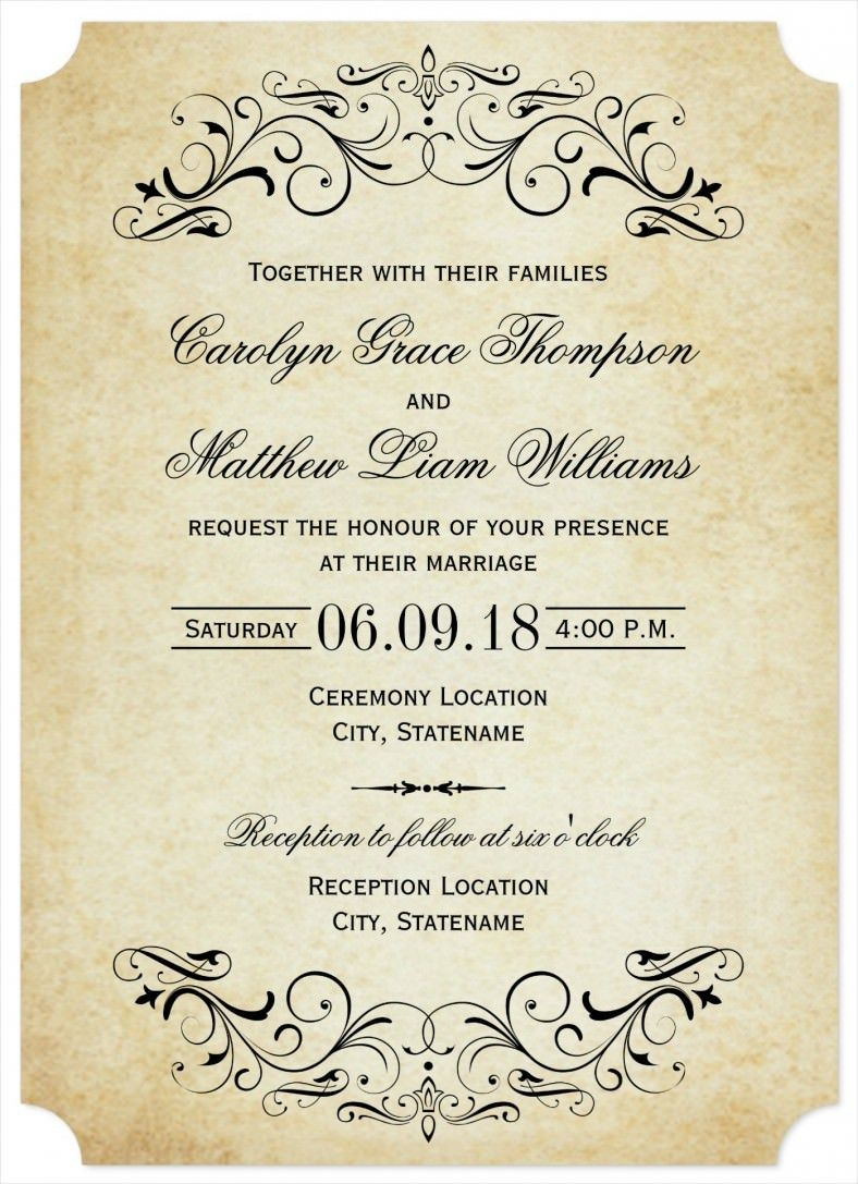  Free Printable Wedding Invitations Templates Downloads