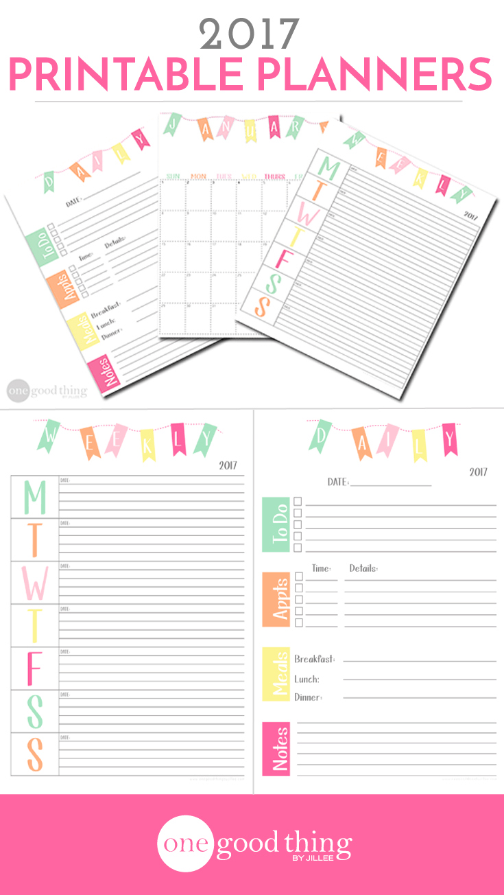 33 Of Our Best Organizing Tips And Free Printable Planners! · Jillee - Free Printable Daily Planner 2017