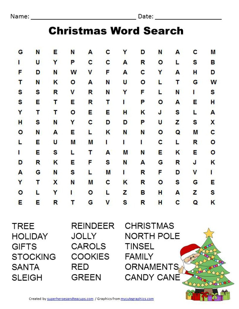 36 Printable Christmas Word Search Puzzles | Kittybabylove - Free Printable Christmas Word Search Pages