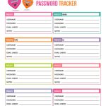 39 Best Password List Templates (Word, Excel & Pdf)   Template Lab   Free Printable Password List