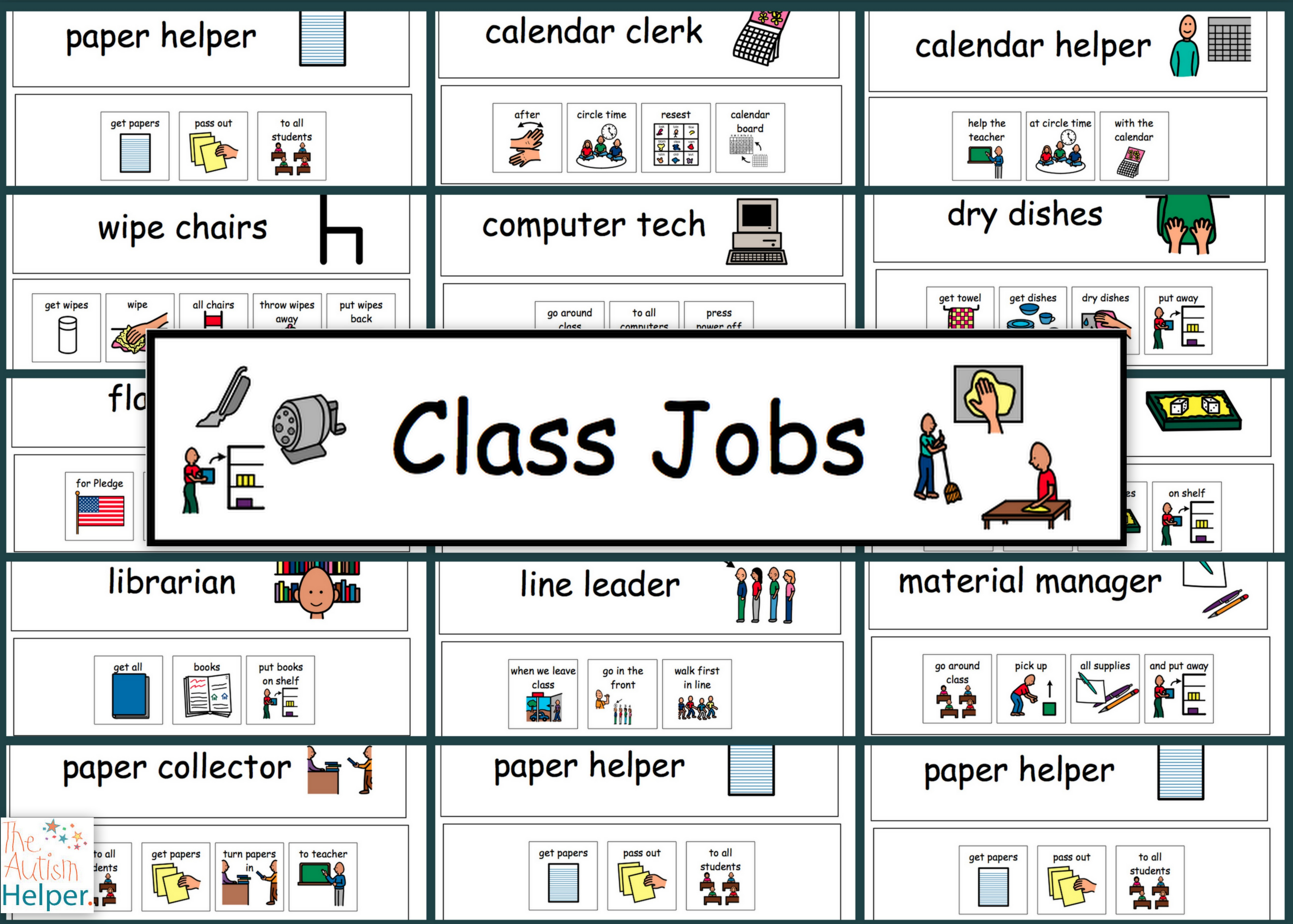 4. Classroom Jobs Set 2 The Autism Helper, Free Classroom Helpers - Free Printable Classroom Helper Signs
