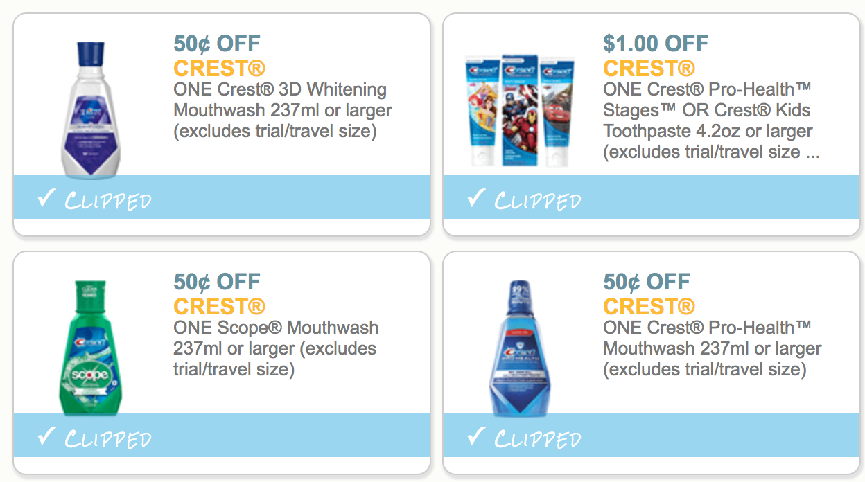 4 New Crest Coupons! Kids Toothpaste 50¢ During Super Doubles! - The - Free Printable Crest Coupons