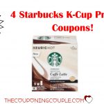 4 New Starbucks K Cup Pods Printable Coupons ~ Save $7.75!   Free Starbucks Coupon Printable
