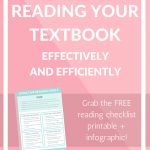 4 Steps To Reading Your Textbook Efficiently | Note Taking   Free Printable Textbooks